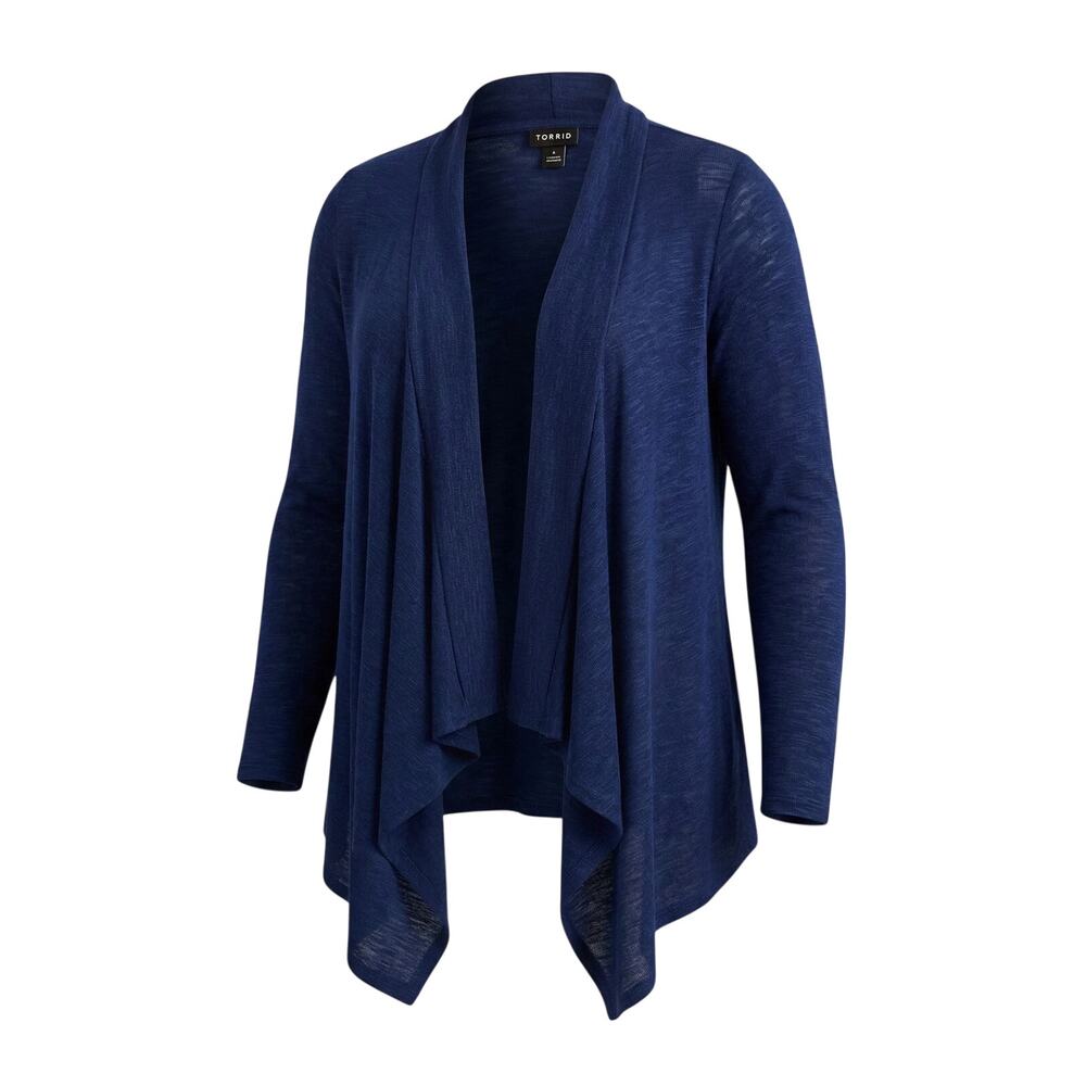Torrid Womens 4X Minimalist Coastal Quiet‎ Luxury Staple Open Front Cardigan